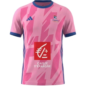 adidas maillot equipe de france handball ffhb rose homme 6 etoiles 2026