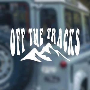 Autocollant voiture Off the Tracks Mountains