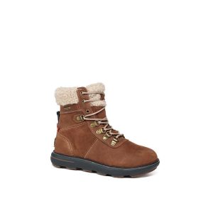 Bottes pour femmes Nexgrip en cuir en nubuck cognac. (Ice Claudia)