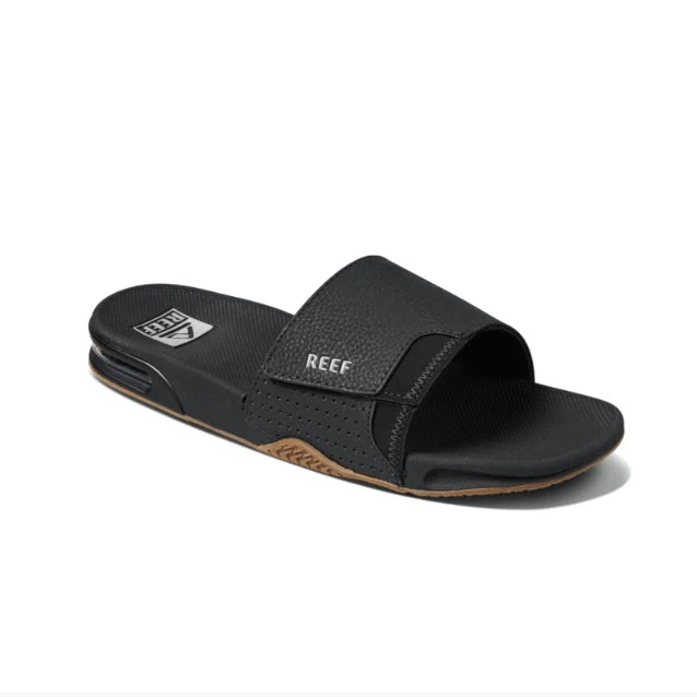 REEF – FLIP FLOP – CI3632 – (#27) – FANNING SLIDE - NOIR ET GRIS