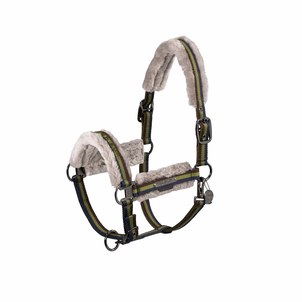 Licol DOUBLE PIN GIRTH FAUX FUR Eskadron Platinum 24 – Image 2