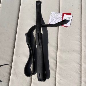 Étrivières en cuir noir Albion