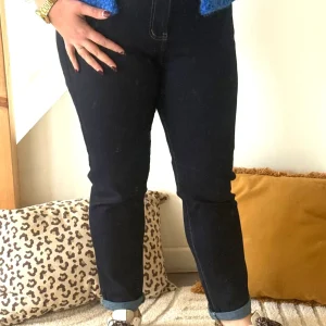 Jean mum fit bleu brut