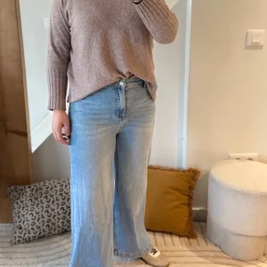 Jean wide leg bleu clair