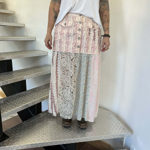 Jupe mixte à imprimé floral tissé Rose Multi LSS20