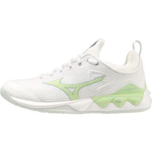 mizuno wave luminous 2 femme blanc vert