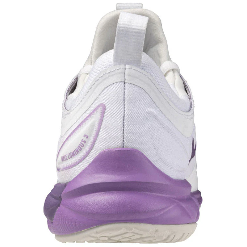 mizuno wave luminous 3 femme blanc violet – Image 4