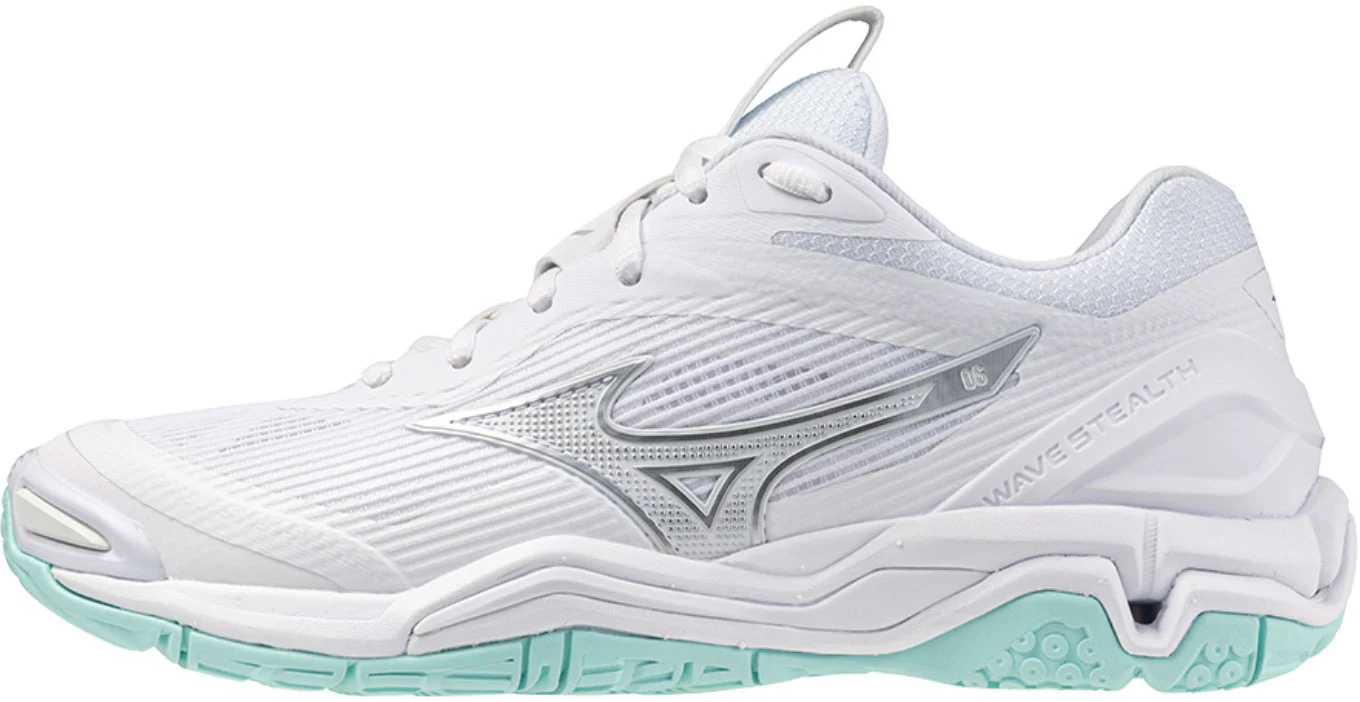 mizuno wave stealth 6 blanc vert gris