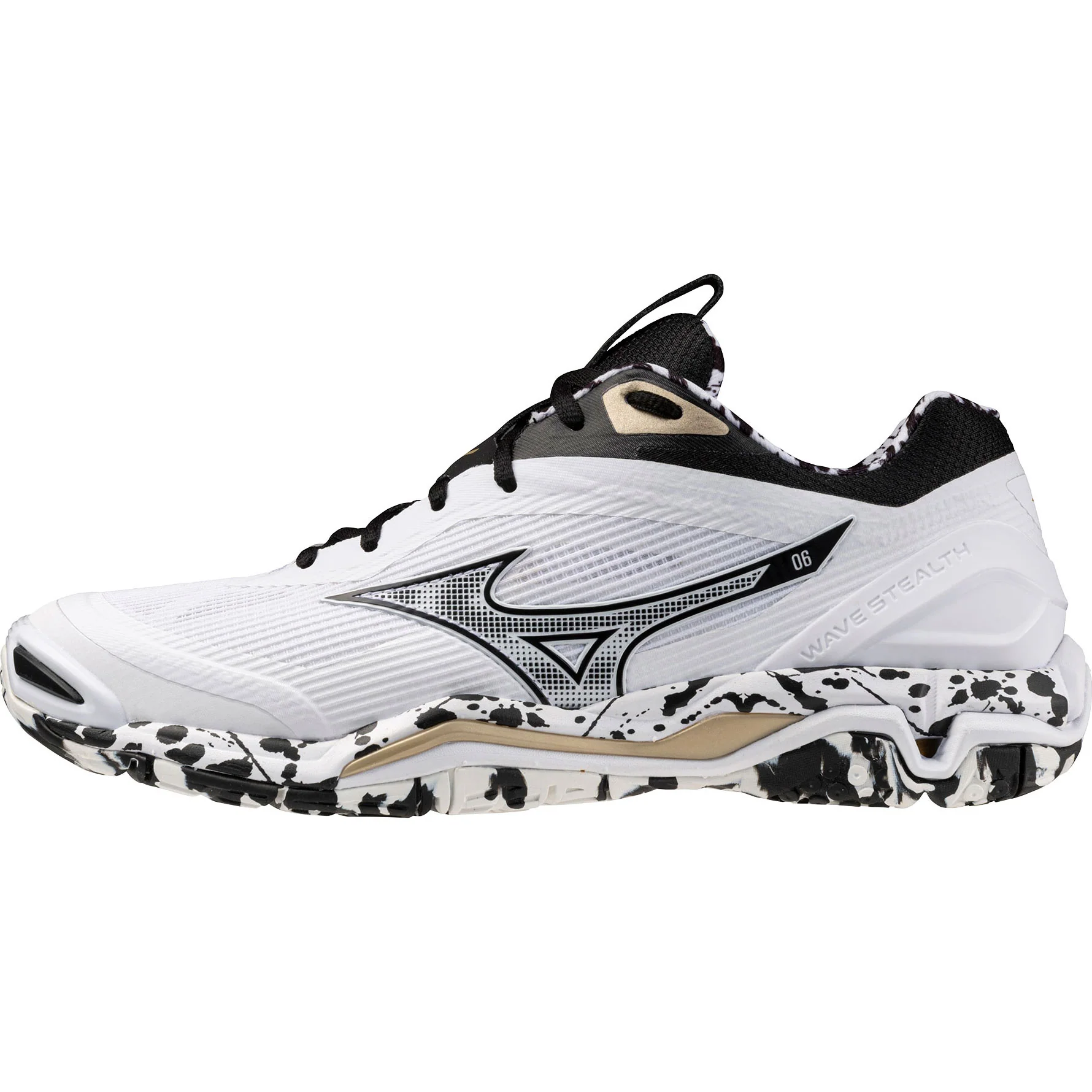 mizuno wave stealth 6 kakizome blanc noir or