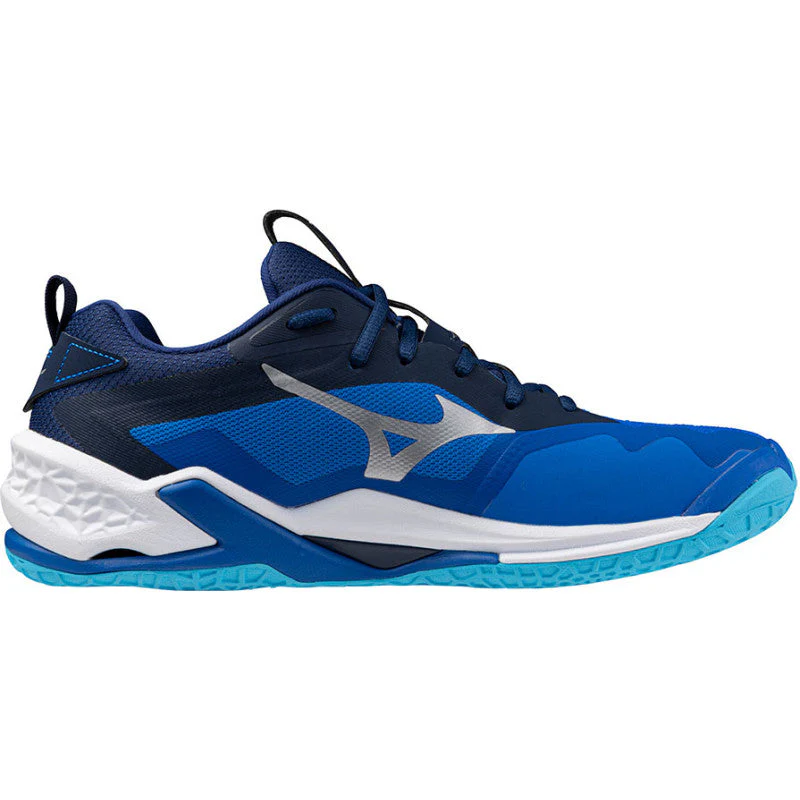 mizuno wave stealth neo 2 bleu blanc gris – Image 2