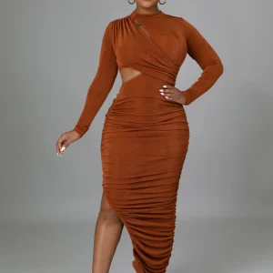 Sweet Robe fente devant effet plissée