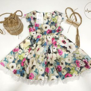 Robe fillette à fleurs 2/4 ans