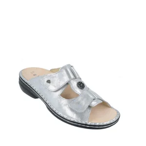 Sandales orthopédiques Finn Comfort Pattaya cuir argent.