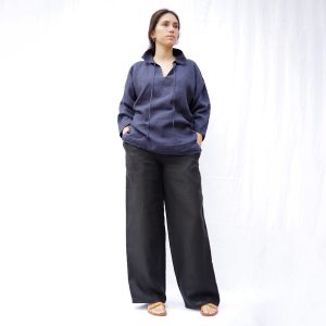 ASTOUIN – PANTALON DROIT EN VOILE DE LIN