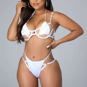 Ensemble soutient gorge blanc